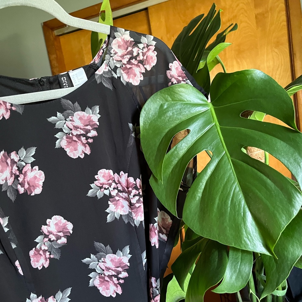 Floral H&M fit n flare dress